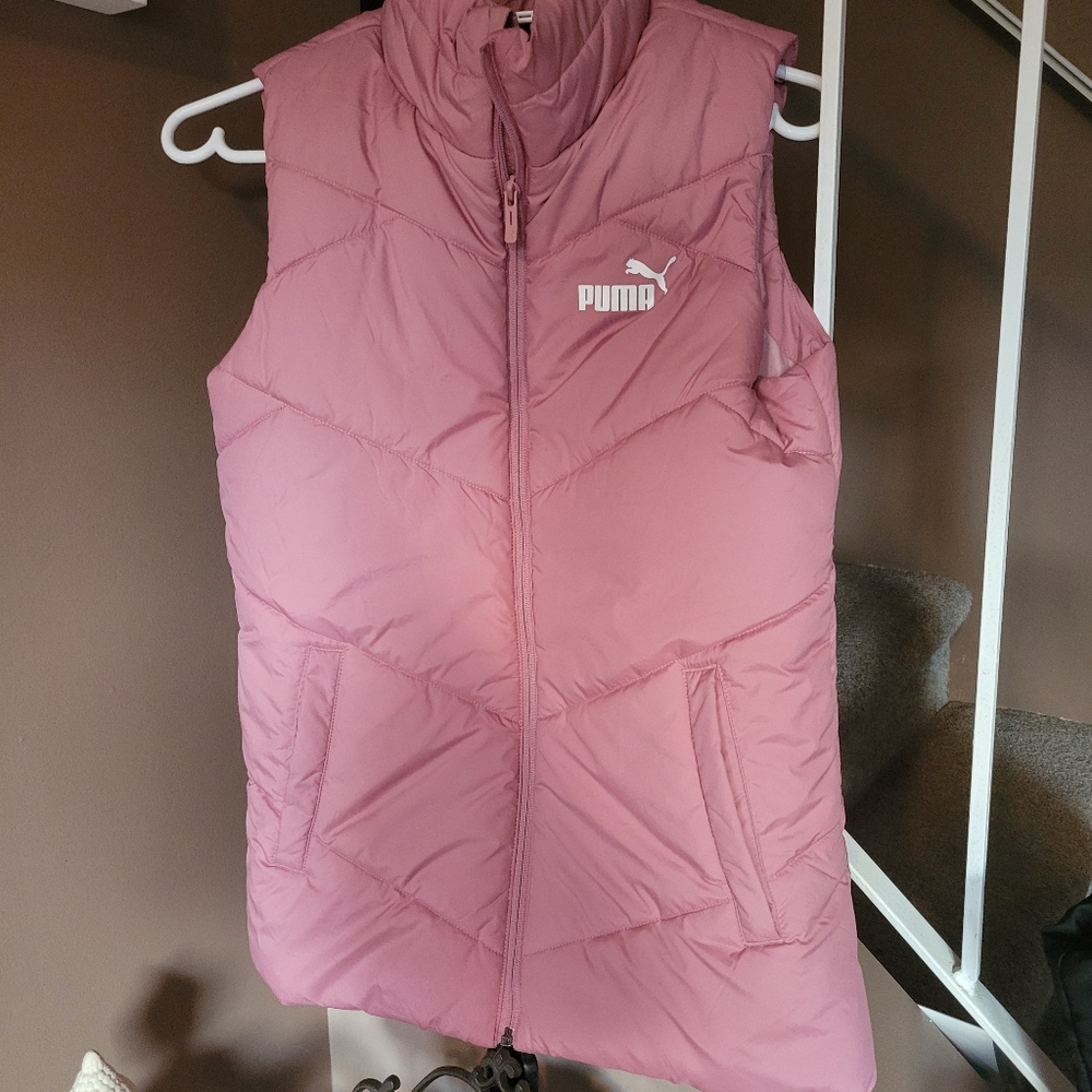 Puma Pink Puffer Jacket - Picture 2 of 3